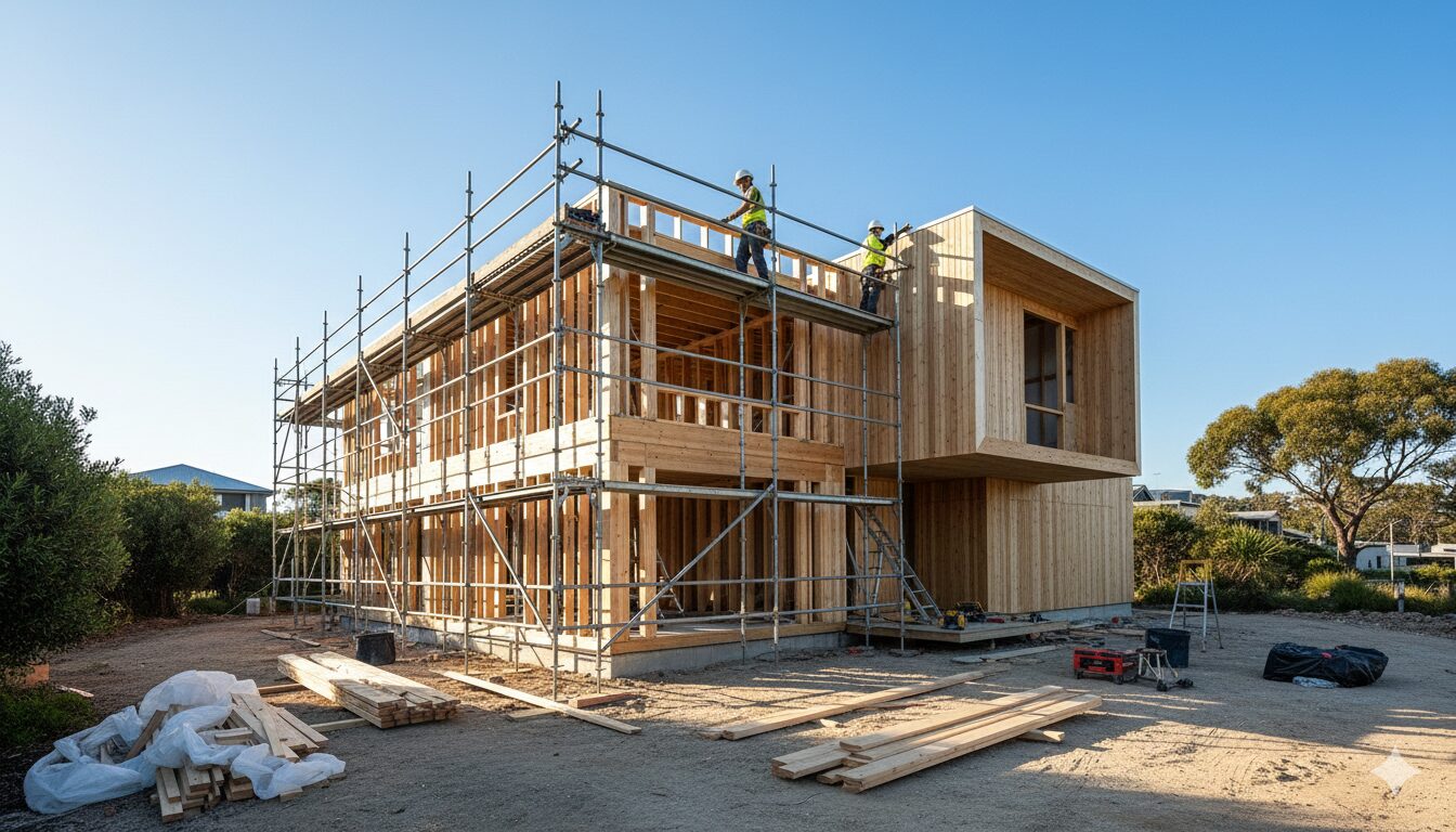 12 house under construction